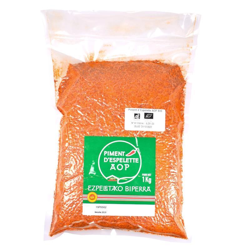 Piment d`Espelette orgánico | fino | 0,1-1,0 mm | rojo | SHU: 1.500-3.000 | 1kg Bio Piment d`Espelette | fein | 0,1-1,0 mm | rot | Scoville: 1.500-3.000 | 1kg
